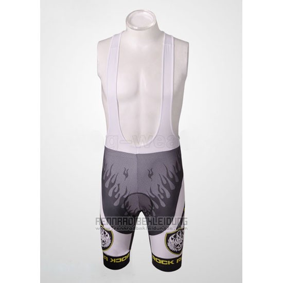 2010 Fahrradbekleidung Rock Racing Silber und Wei Trikot Kurzarm und Tragerhose